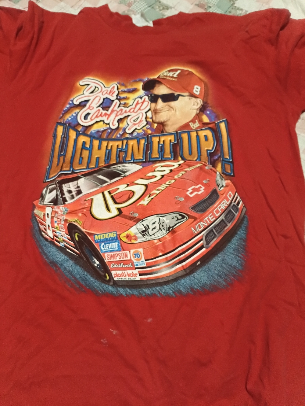 Chase Authentics Red NASCAR 'Light'n It Up' Graphic Tee
